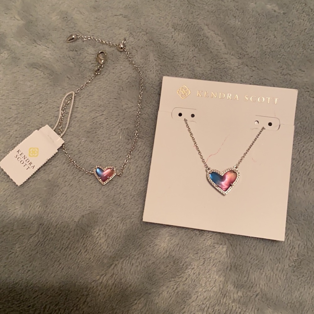 Kendra Scott Ari Heart Necklace & Bracelet Set